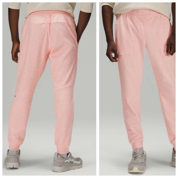 Lululemon Athletica At Ease Jogger 29” (Pants), Heathered Pink Mist White sz. M - Picture 12 of 13